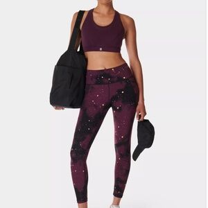 Sweaty Betty Power Full Length Workout Leggings Galaxy Print Small Yoga Running